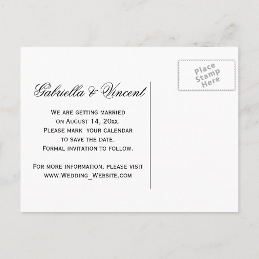 Gele roze en witte parels sparen de Datum Aankondigingskaart (Achterkant)