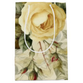gele roze en witte rozen medium cadeauzakje (Voorkant)