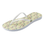 Gele roze Floral Teenslippers (Schuin)