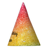 Gele roze goudbruin Glitter Feesthoedjes (Rechts)