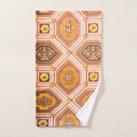 Gele Roze Hongaarse Architectuur Bad Handdoek (Handdoek)