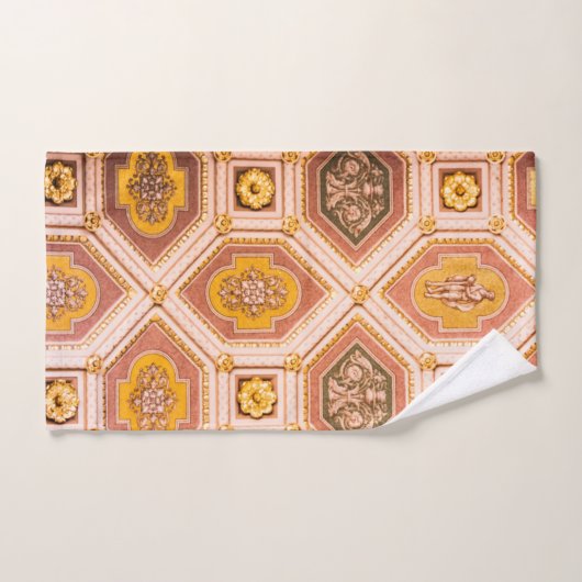 Gele Roze Hongaarse Architectuur Bad Handdoek (Handdoek)