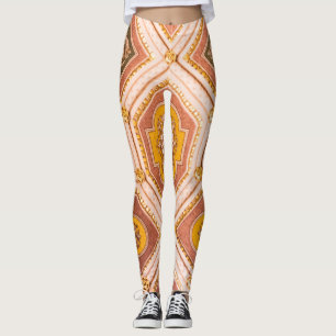Gele Roze Hongaarse Architectuur Leggings