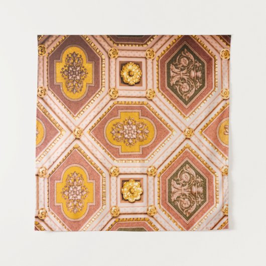 Gele Roze Hongaarse Architectuur Wandkleed (Voorkant (horizontaal))