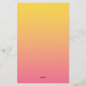 Gele Roze Kleur Briefpapier (Achterkant)