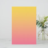 Gele Roze Kleur Briefpapier (Staand voorkant)
