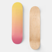 Gele Roze Kleur Persoonlijk Skateboard (Voorkant)