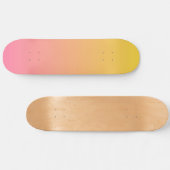 Gele Roze Kleur Persoonlijk Skateboard (Horizontaal)