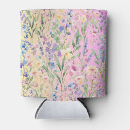 Gele Roze Kleurrijke Bloemen Blikjeskoeler