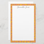Gele roze luipaard | Gepersonaliseerd Briefpapier (Voorkant / Achterkant)