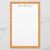 Gele roze luipaard | Gepersonaliseerd Briefpapier (Voorkant)