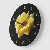 Gele roze op zwarte gele Script-nummers wc Grote Klok (Hoek)