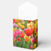 Gele roze oranje rode tulpen bedankdoosjes (Geopend)