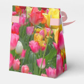 Gele roze oranje rode tulpen bedankdoosjes (Achterkant)