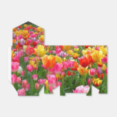 Gele roze oranje rode tulpen bedankdoosjes (Uitgevouwen)