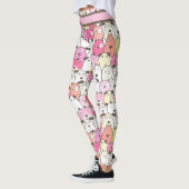 Gele, roze, Oranje & witte honden Leggings (Links)