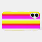 Gele Roze Regenboog Strepen iPhone Hoesje (Achterkant horizontaal)