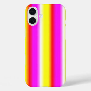 gele roze regenboogstreep iPhone 16 plus hoesje