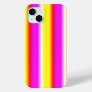 gele roze regenboogstreep iPhone 15 mini hoesje