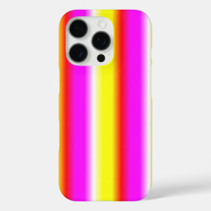 gele roze regenboogstreep iPhone 16 pro hoesje