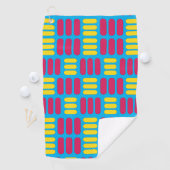 Gele roze strepen golfhanddoek (Insitu)