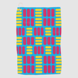 Gele roze strepen golfhanddoek