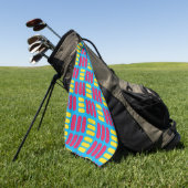 Gele roze strepen golfhanddoek (Groen)