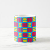 Gele roze strepen koffiemok (Center)