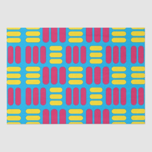 Gele roze strepen tissuepapier (Voorkant)