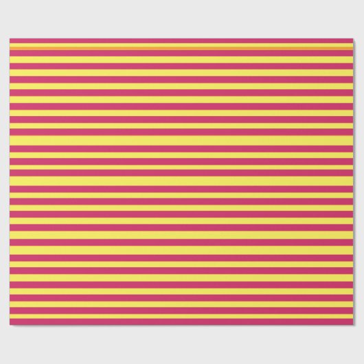 Gele & Roze Strepen Zomer Stemming Wrapping Papier (Vlak)