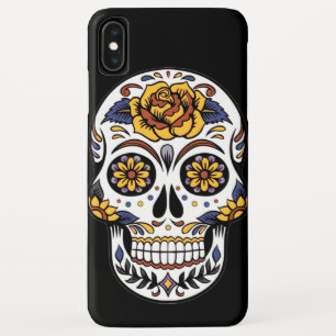 Gele roze Suikerhuid op zwart Case-Mate iPhone Case