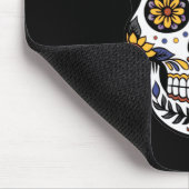 Gele roze Suikerhuid op zwart Muismat (Hoek)