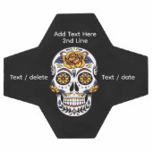 Gele roze Suikerhuid op zwart Voetbal (Enkel)