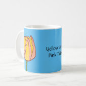 Gele & Roze Tulp Koffiemok (Voorkant links)