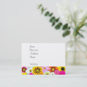  gele roze witte bloem visitekaartje (Staand voorkant)