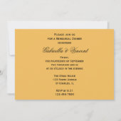 Gele roze witte pareltjes bruiloft repesial Dinner Kaart (Achterkant)