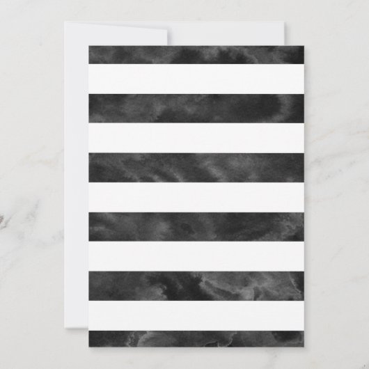 Gele roze, zwarte en witte Waterverf Stripes Kaart (Achterkant)