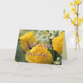 Gele Rozen 2007-b- aanpasbaar voor elke gelegenhei Kaart (Gele Bloem)