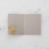 Gele Rozen 4 x 5.6 Bedankkaart (Binnen)