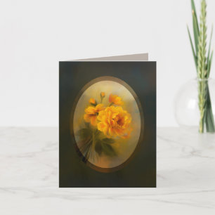 Gele Rozen 4 x 5.6 Bedankkaart