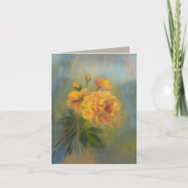 Gele Rozen 4 x 5.6 Bedankkaart
