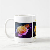 Gele rozen Aangepaste bloemfotografie Koffiemok (Links)