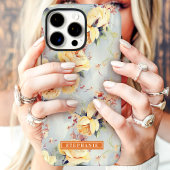 Gele Rozen Aangepaste Naam Bloemstuk Case-Mate iPhone Case