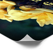 Gele rozen Abstracte inspringende woorden Poster (Hoek)