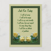 Gele rozen alleen voor vandaag Inspirerend Briefkaart (Voorkant)