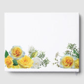 Gele Rozen Begrafenis / Memorial / bruiloft gasten Gastenboek (Achterkant)