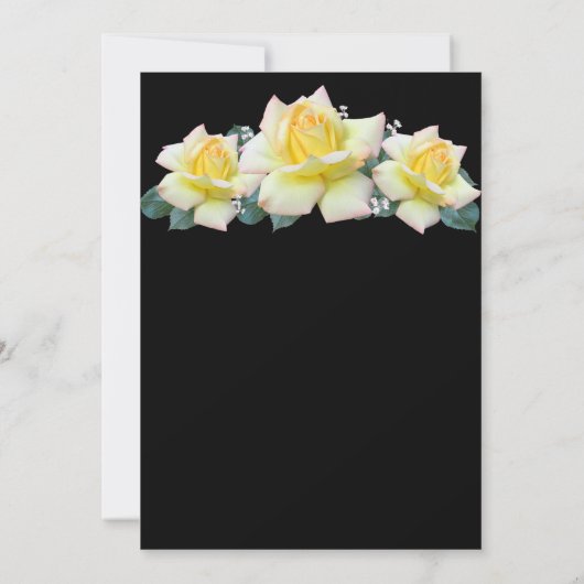 Gele rozen bevestiging kaart (Achterkant)