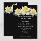 Gele rozen bevestiging kaart (Voorkant / Achterkant)