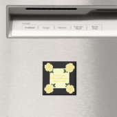 Gele rozen, Bewaar de datum bruiloft magneten (Insitu (Vaatwasser))