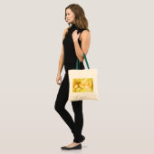 Gele rozen bladen tote bag (Voorkant (model))